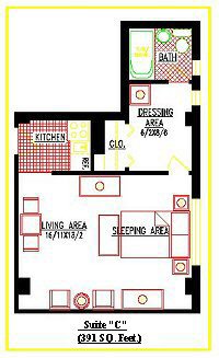 Suite C, Cobb House Apartments